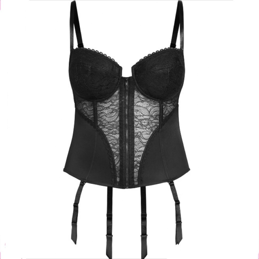 Fox & Royal zip front bustier sz 36C/D NWT